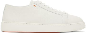 Santoni White Tumbled Low-Top WHITE (MBCD21430BARCMMDI48)