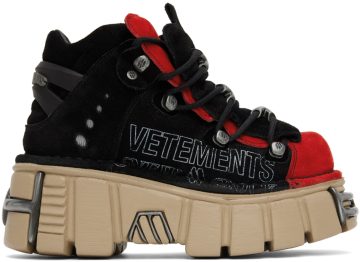 VETEMENTS Black & Red New Rock Edition Platform Black / Red / Camel (UA53SN200R)