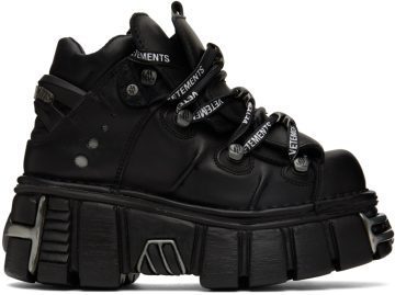 VETEMENTS Black New Rock Edition Platform Black (UA53SN200B)