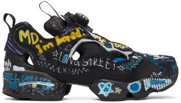 VETEMENTS Black Reebok Edition Instapump Fury Black Graff (UA52SN100B)