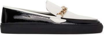 Human Recreational Services SSENSE Exclusive Black & White Patent Loafers BLACK/BONE (UE21GF0300X1C4)