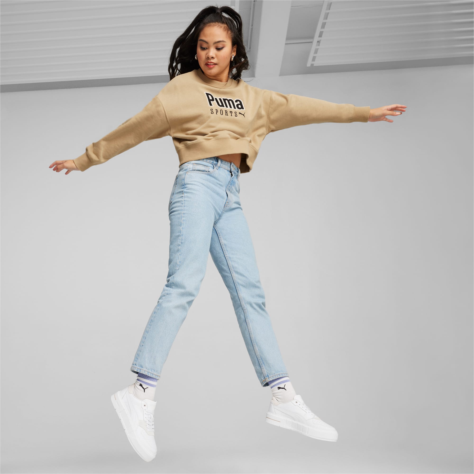 Puma Cali Court Match Wit/Roze/Groen (393094-06)