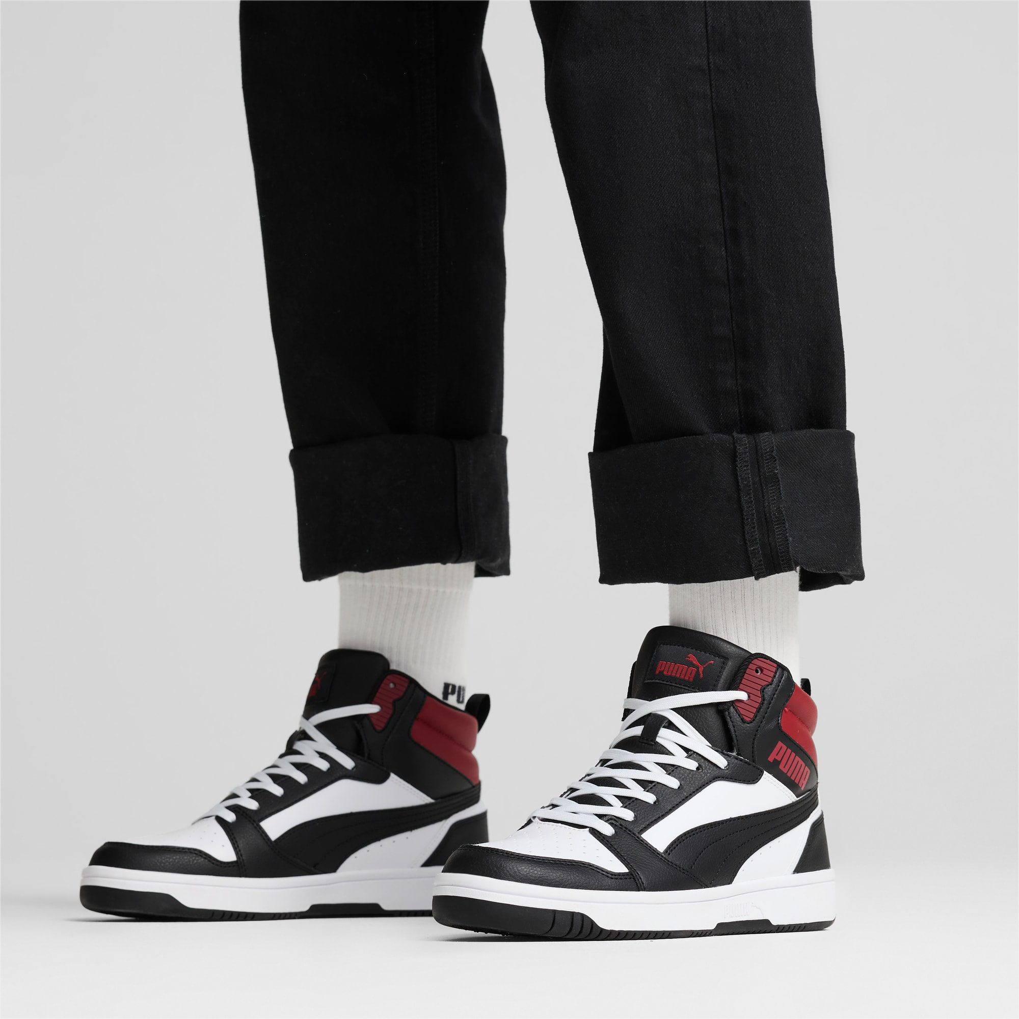 Puma Rebound Wit/Zwart/Rood (392326-24)