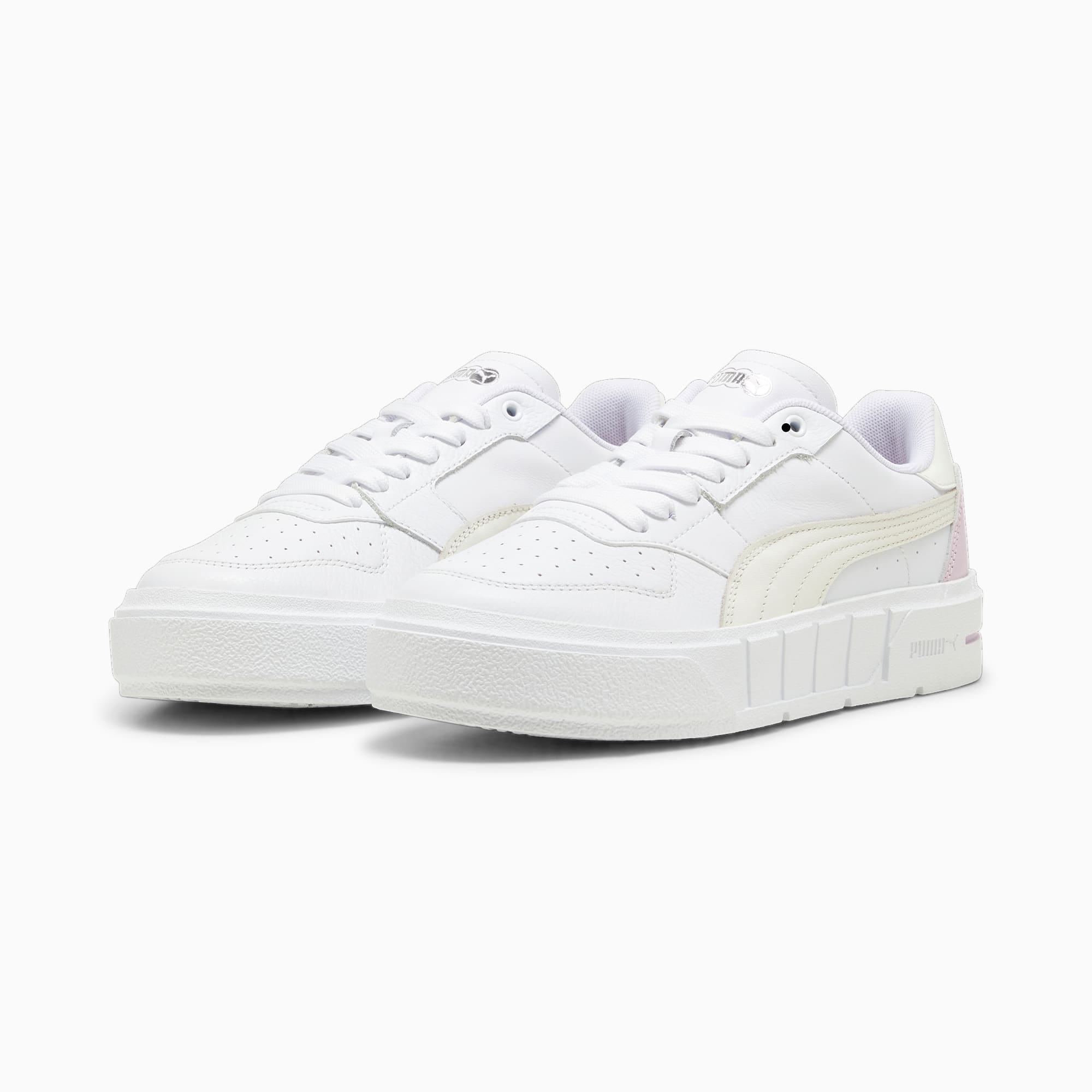 Puma Cali Court leren damessneakers Paars/Wit (393802-13)
