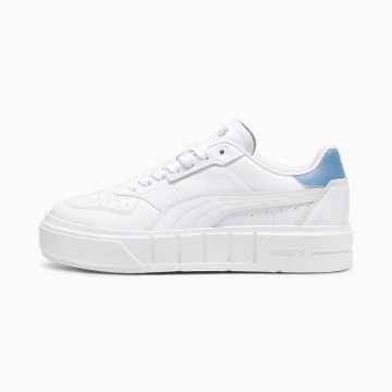 Puma Cali Court leren damessneakers Wit/Blauw (393802-11)