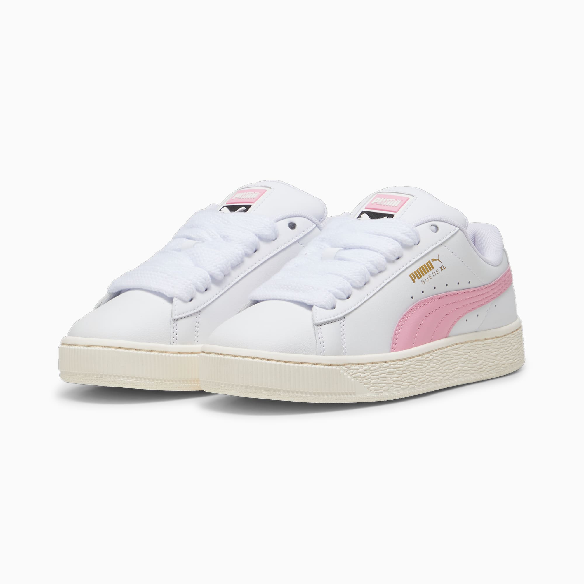 Puma Suede XL leren uniseks Wit/Roze (397255-05)