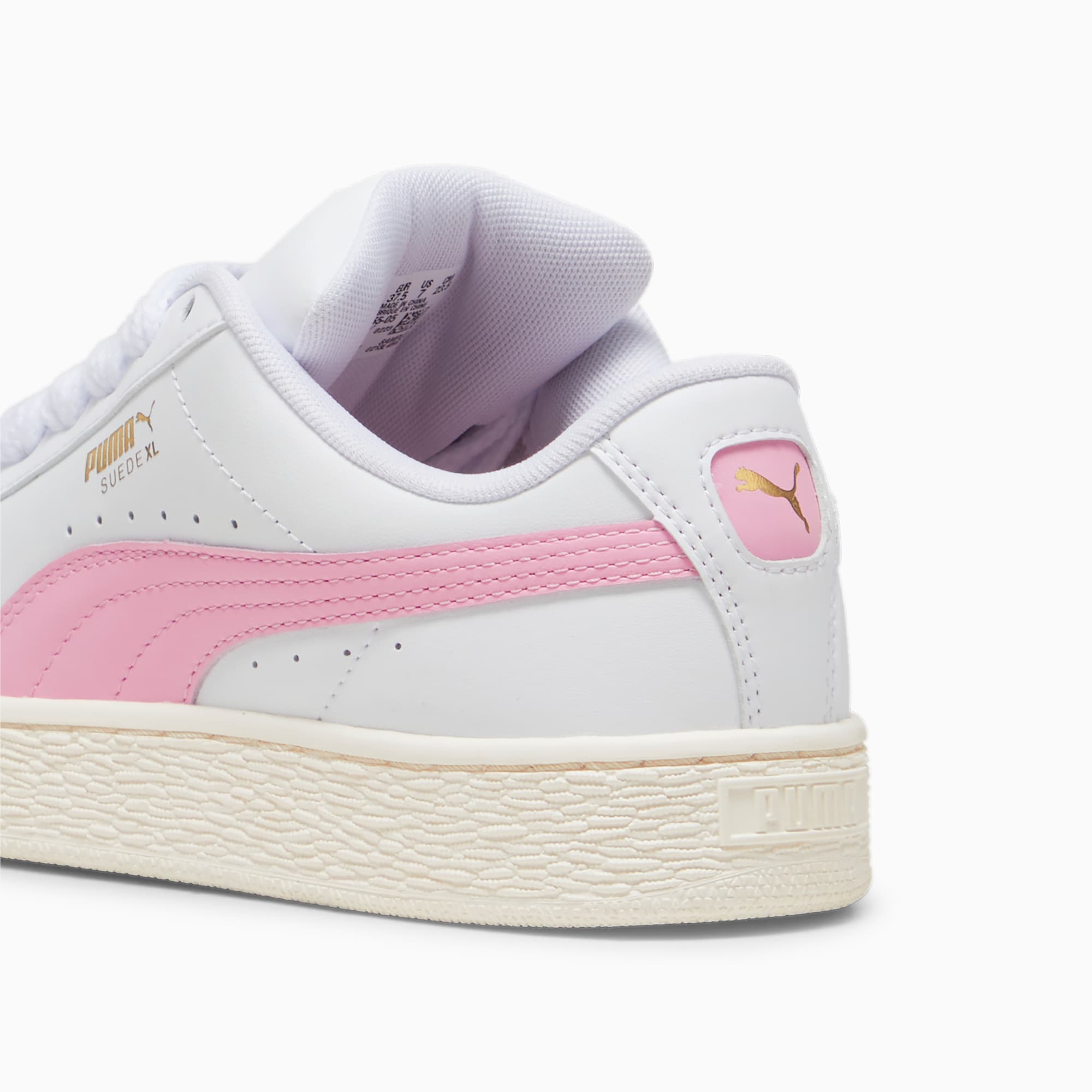 Puma Suede XL leren uniseks Wit/Roze (397255-05)