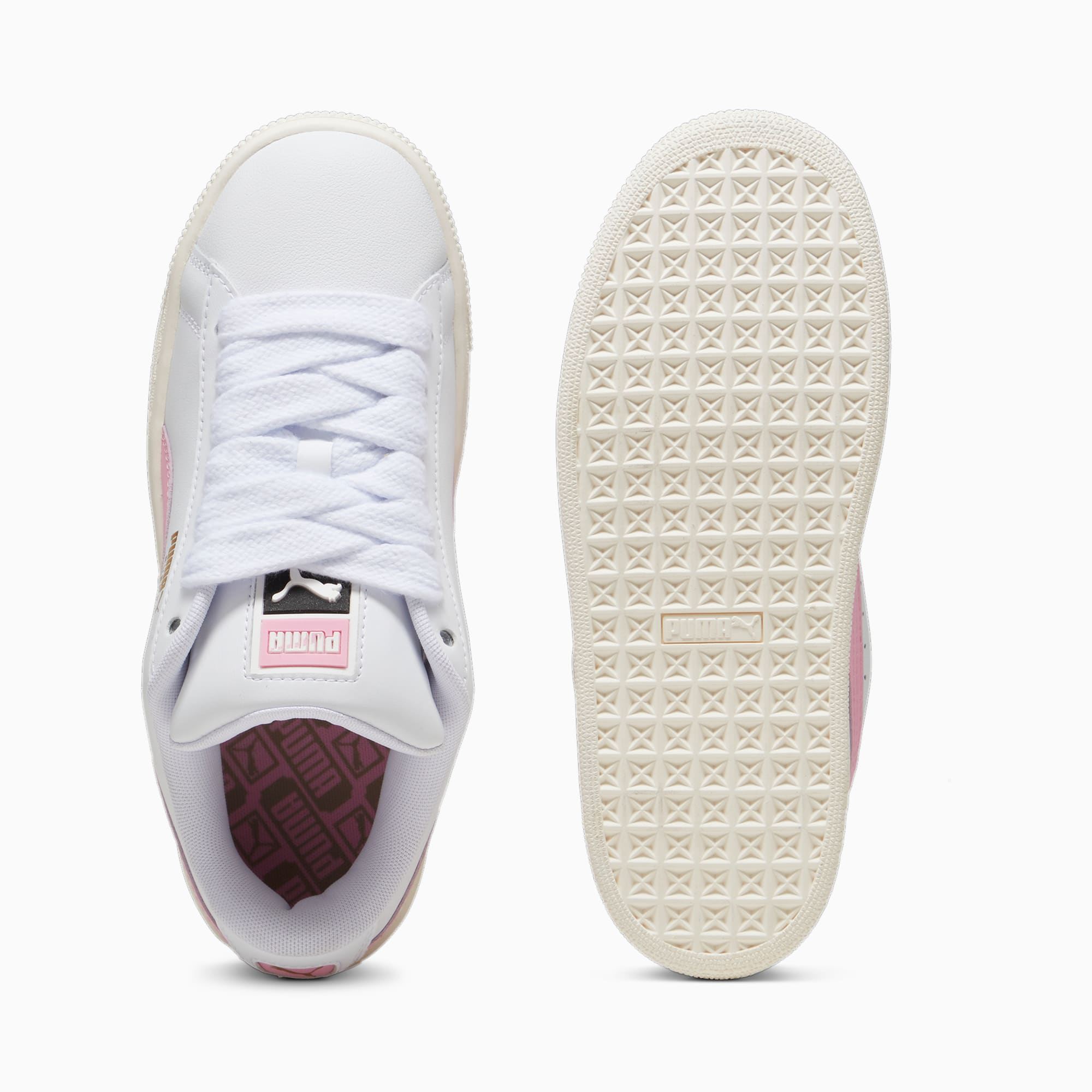 Puma Suede XL leren uniseks Wit/Roze (397255-05)