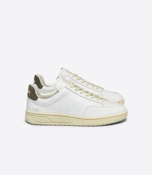 Veja V-12 STITCH LEATHER WHITE KAKI (XS2003679A)