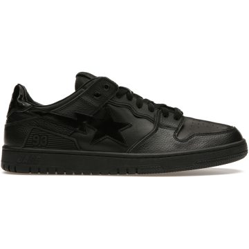 A Bathing Ape Bape SK8 Sta Triple Black Patent Leather Sta Logo (001FWI701010I-BLK)