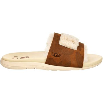 UGG Xavier Fur Logo Slide A Bathing Ape Chestnut (1105398 M / CHE)