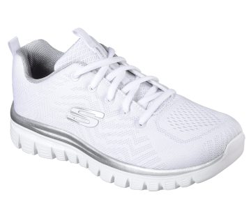 Skechers Graceful – Get Connected – Wit / Zilver (12615-WSL)