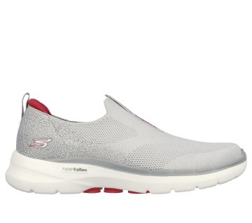 Skechers GO WALK 6 – Grijs / Rood (216202-GYRD)