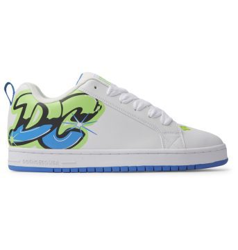 DC Shoes Court Graffik white/lime/turquoise (300529-WLQ)