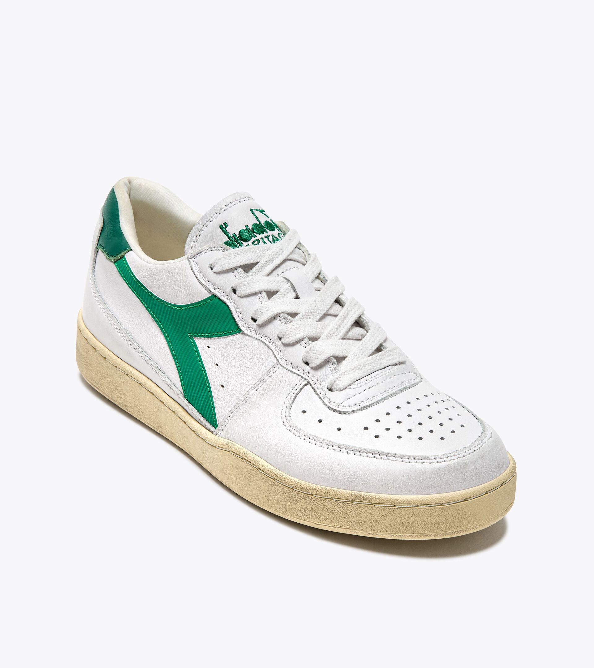 Diadora Mi Basket Low Used White / Verdant Green (201.181233_C6834)