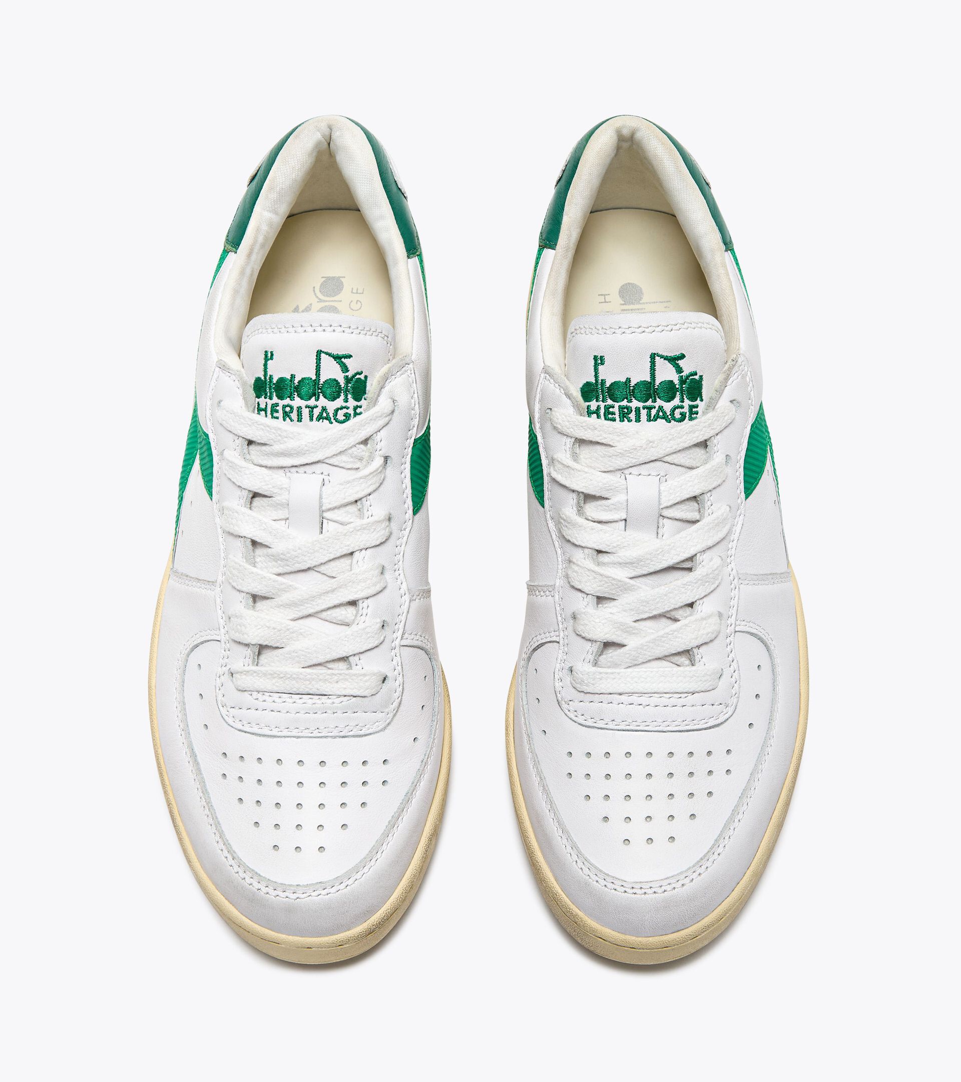 Diadora Mi Basket Low Used White / Verdant Green (201.181233_C6834)
