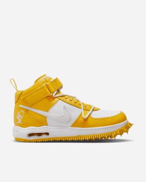 NIKE QS/TZ Nike x Off-White™ Air Force 1 Mid WHITE/WHITE-VARSITY MAIZE – 36 (111397-2)