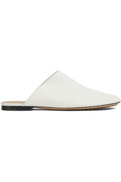 Bottega Veneta Dot Sock Leather Mules White (Women’s) (667185VBP409013)