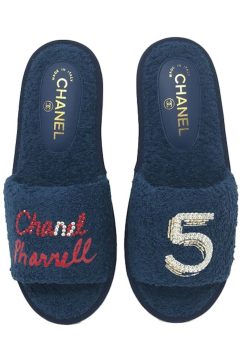 Chanel Marine Pharrell Slipper Navy Terry Cloth (G34880 X51197 0H799)