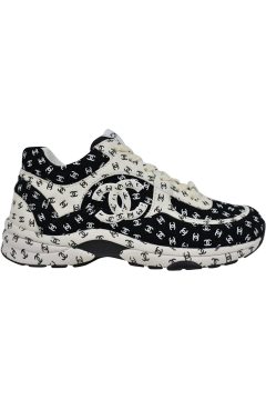 Chanel Suede Trainer Printed CC Black (Women’s) (G39230 X56690 K4721)