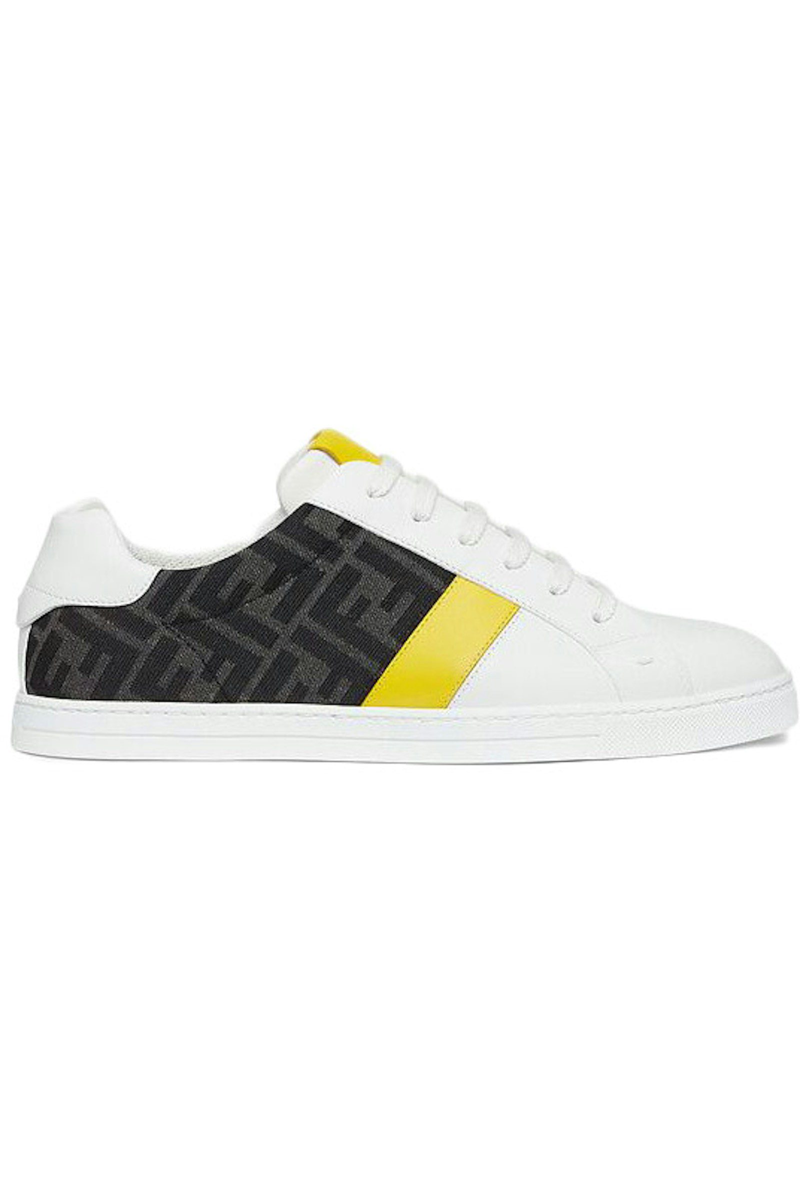 Fendi Leather Low Top White Yellow (7E1408AF5TF1DW4)