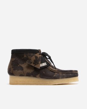 CLARKS ORIGINALS Wallabee Boot Blk/Khaki Flora – 40 (112426-8)
