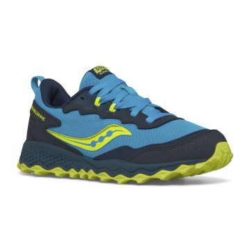 Saucony Peregrine KDZ Sneaker Blue / Citron (SK267788)