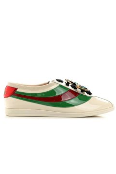 Gucci Falacer Patent Leather Sneaker White Red Crystal (Women’s) (519278 BS7Y0 9067)