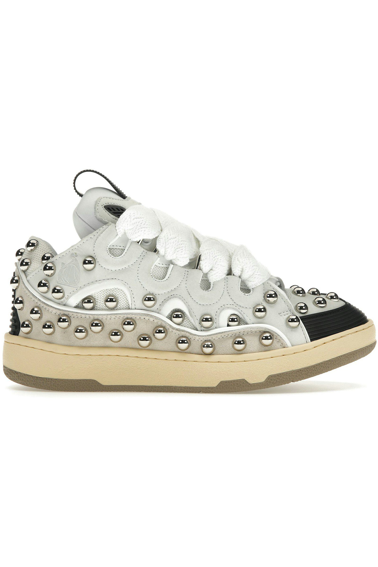 Lanvin Studded Leather Curb Sneaker White (Women’s) (FWSKDK02TCAH2300)