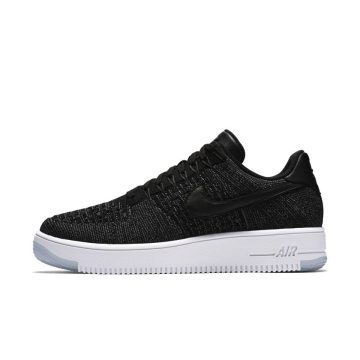 Nike Air Force 1 Flyknit Low Black White (817419-004)