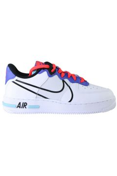 Nike Air Force 1 React White Astronomy Blue Laser Crimson (GS) (CD6960-101)