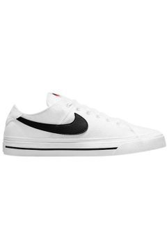 Nike Court Legacy Canvas White Black Swoosh (CW6539-101)