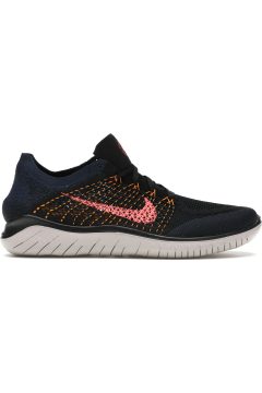 Nike Free RN Flyknit 2018 Black Flash Crimson Orange Peel (942838-068)