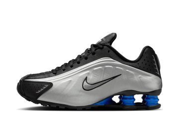 Nike Shox R4 Metallic Silver & Blue (AR3565-006)