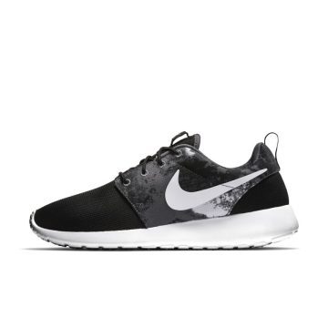 Nike Rosherun Print Black/White-Cool Grey (Women’s) (599432-010)