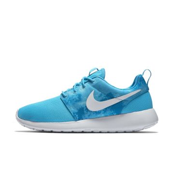 Nike Rosherun Print Clearwater/White-Dark Electric Blue (Women’s) (599432-414)