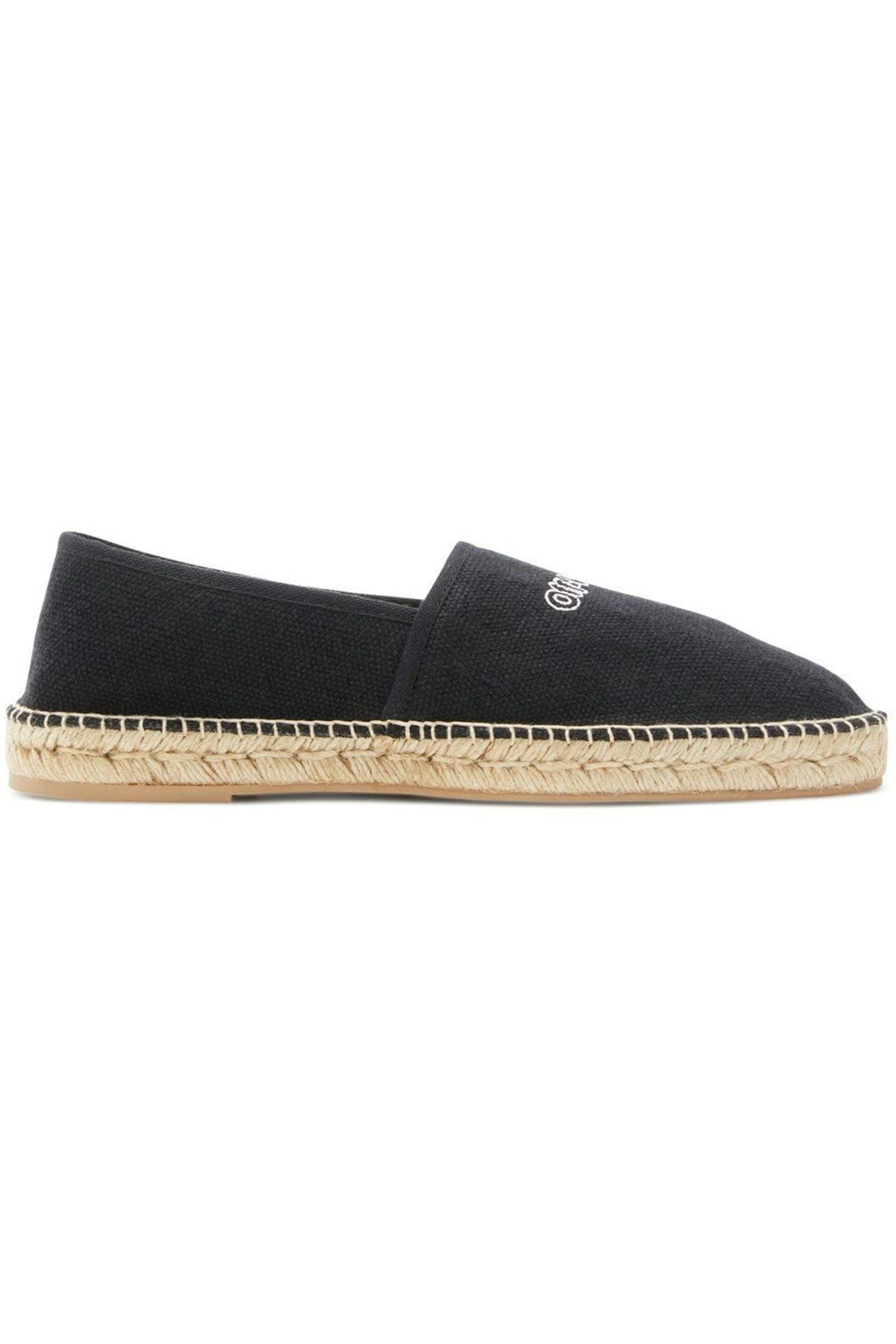 OFF-WHITE Logo Canvas Espadrilles Black (OMIB004S22-FAB001-1001)
