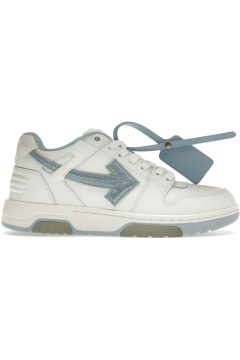 OFF-WHITE Out Of Office OOO Low Tops Embroidered Arrow White Light Blue (OMIA189S22LEA0060145)