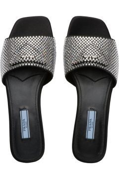 Prada 10mm Crystal Slides Black Satin (1XX608_2AWL_F0T7O_F_010)
