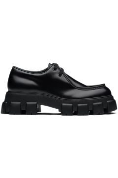 Prada Monolith Lace-Up Shoe Black Brushed Leather (2EE355-B4L-F0002)
