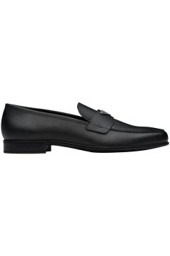 Prada Plaque Loafer Black Saffino Leather (2DB180_053_F0002_F_G001)