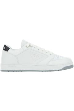 Prada Round Toe Sneakers White Black (2EE363_3LJ6_F097W)