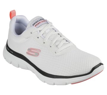 Skechers Flex Appeal 4.0 – Brilliant View – Wit / Zwart / Roze (149303-WBPK)