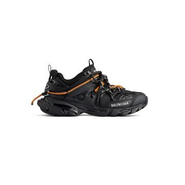 Balenciaga Men’s Track Trail Laces Sneaker In Black / Orange Black / Orange (800592WTRHK1000)