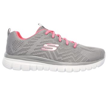 Skechers Graceful – Get Connected – Grijs / Koraal (12615-GYCL)