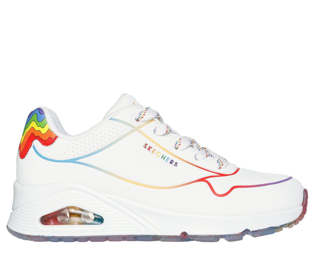 Skechers Jen Stark: Uno – Drizzl’n Rainbow – Wit / Multi (177930-WMLT)