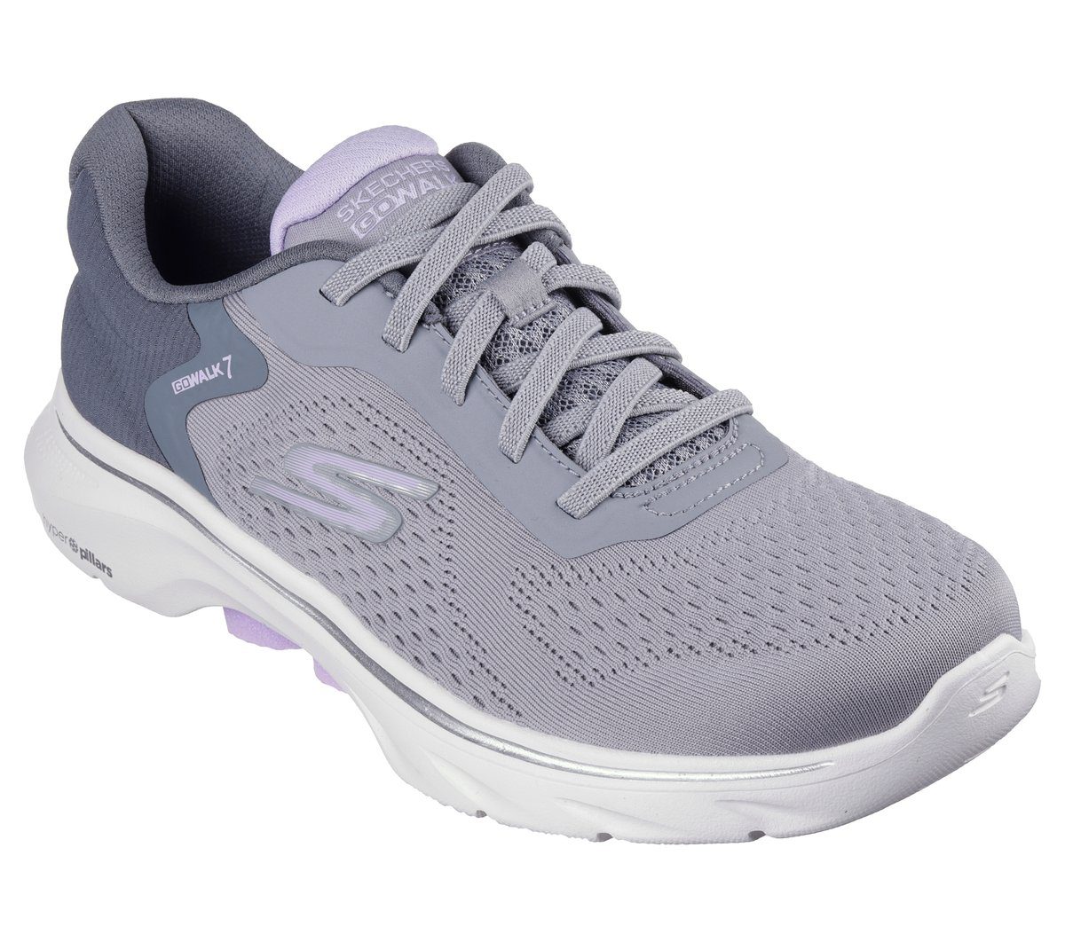 Skechers GO WALK 7 – Cosmic Waves – Grijs / Lavendel (125215-GYLV)