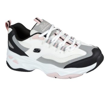 Skechers D’Lites 4.0 – Fresh Diva – Wit / Zwart / Roze (149492-WBPK)