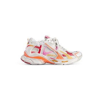 Balenciaga Women’s Runner Sneaker In White / Orange / Pink / Red White / Orange / Pink / Red (772767W3RMU9756)