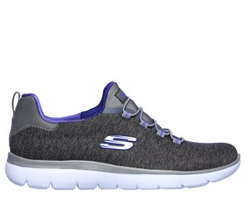 Skechers Summits – Quick Getaway – Houtskool / Purper (12983-CCPR)